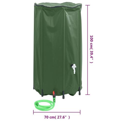 Vandtank med hane sammenfoldelig 380 l PVC