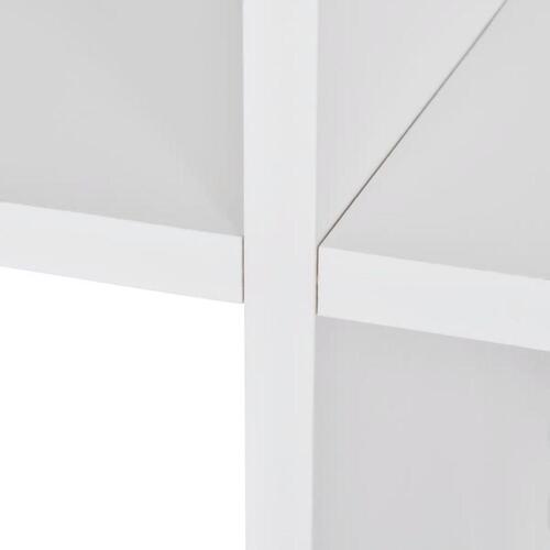 Trappeformet bogreol/displayhylde 107 cm hvid
