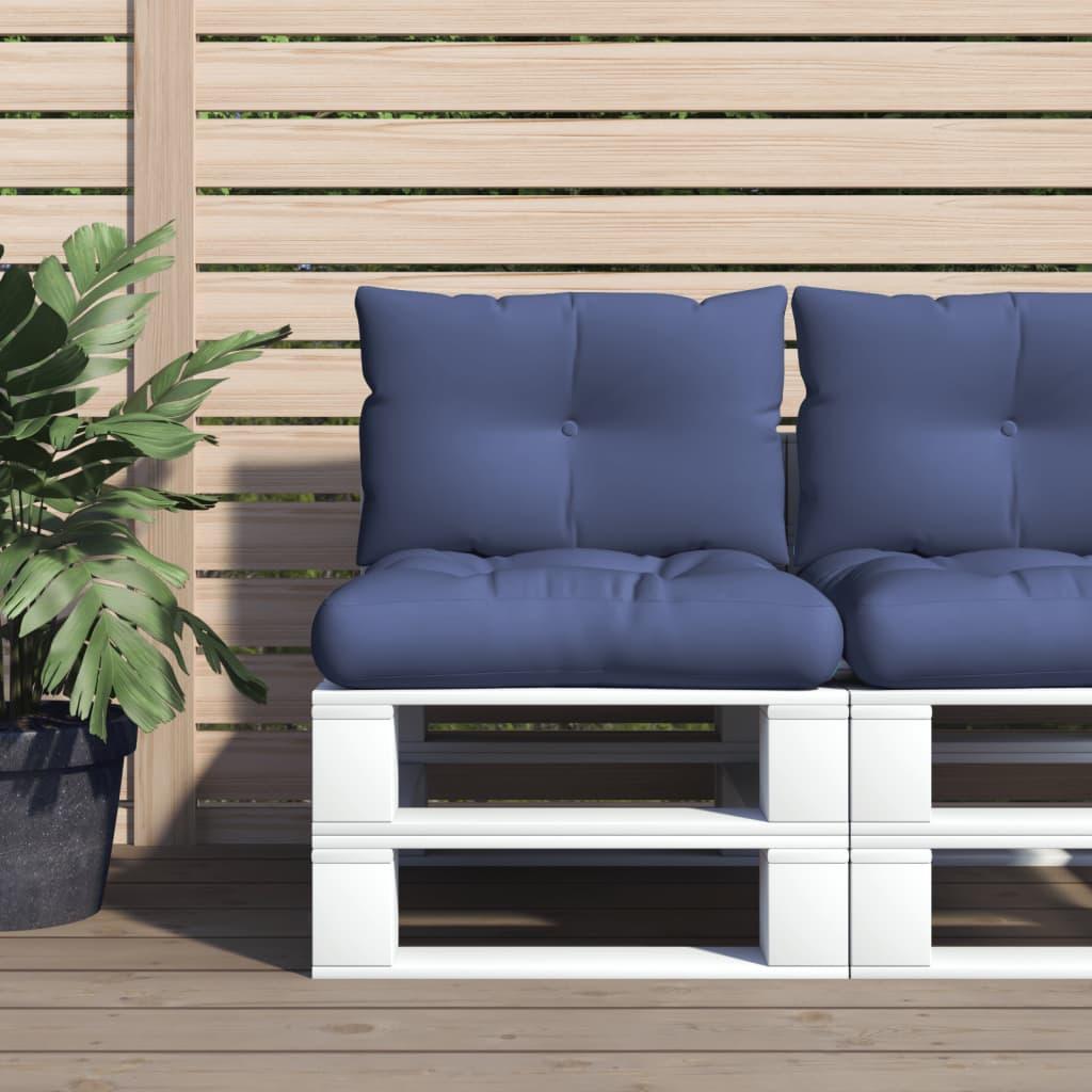 Pallehyndesæt 60x38x13 cm stof Marineblå