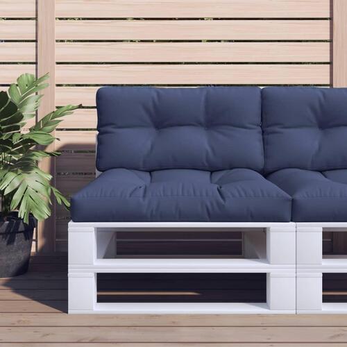 Pallehyndesæt 70x40x12 cm stof Marineblå