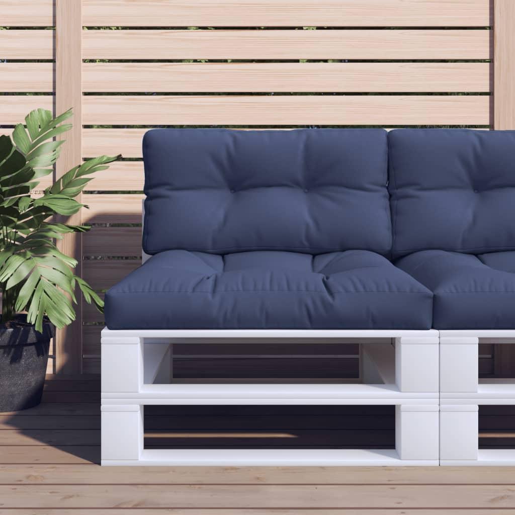 Pallehyndesæt 70x40x12 cm stof Marineblå