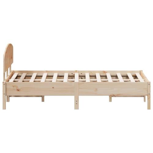 Sengeramme uden madras 140x190 cm massivt fyrretræ