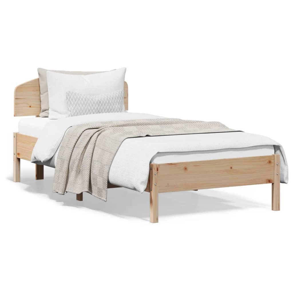 Sengeramme uden madras 90x200 cm massivt fyrretræ