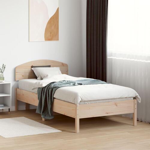 Sengeramme uden madras 90x190 cm massivt fyrretræ