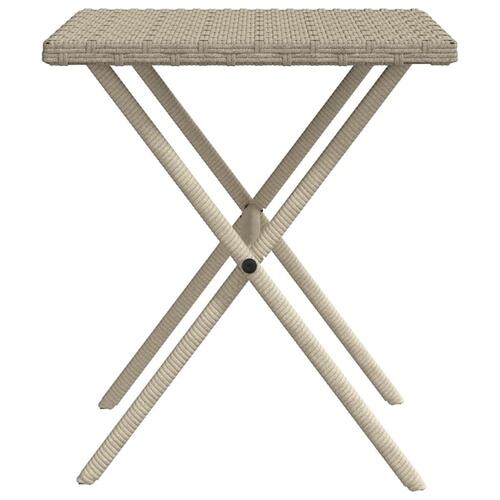 Liggestole 2 stk. med bord polyrattan lysegrå