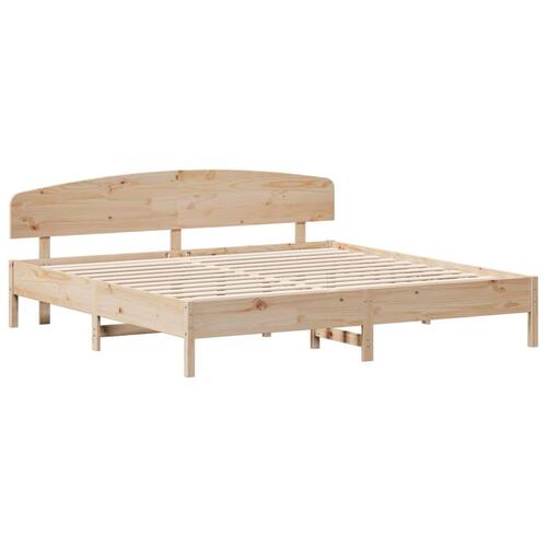 Sengeramme uden madras 200x200 cm massivt fyrretræ