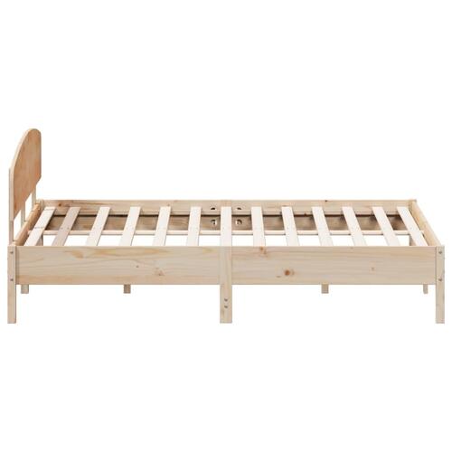 Sengeramme uden madras 200x200 cm massivt fyrretræ