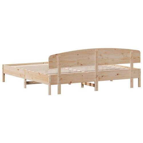 Sengeramme uden madras 200x200 cm massivt fyrretræ
