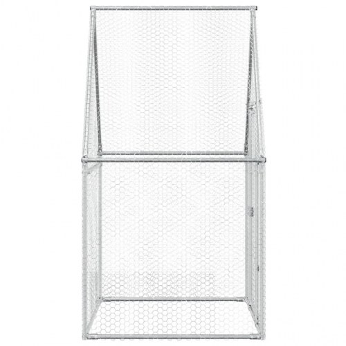 Hønsehus 100x100x190 cm galvaniseret stål grå