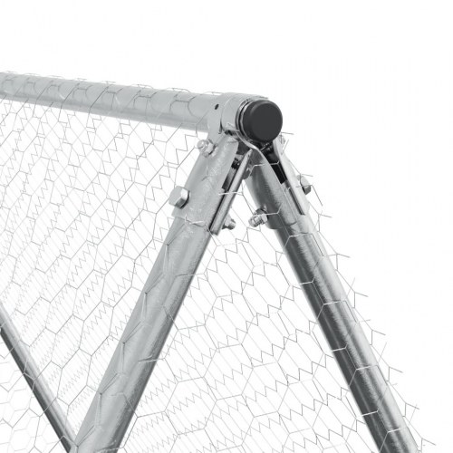 Hønsehus 100x100x190 cm galvaniseret stål grå