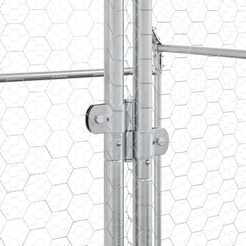 Hønsehus 100x100x190 cm galvaniseret stål grå