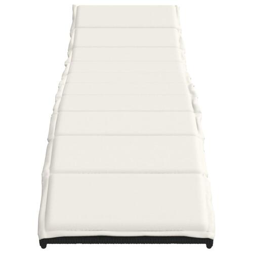 Liggestole 2 stk. med bord polyrattan sort