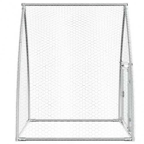 Hønsehus 100x105x120 cm galvaniseret stål sølvfarvet