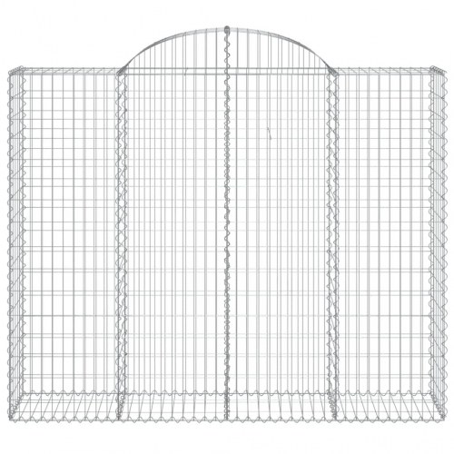 Buede gabionkurve 20 stk. 200x50x160/180 cm galvaniseret jern