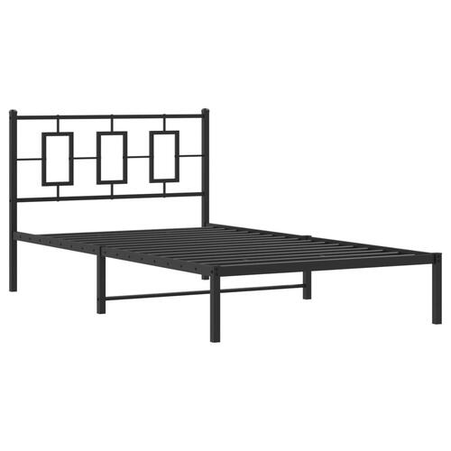 Sengeramme med sengegavl 107x203 cm metal sort