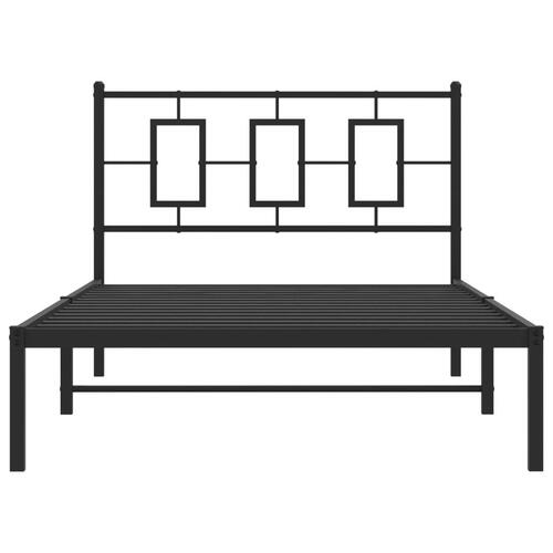 Sengeramme med sengegavl 107x203 cm metal sort