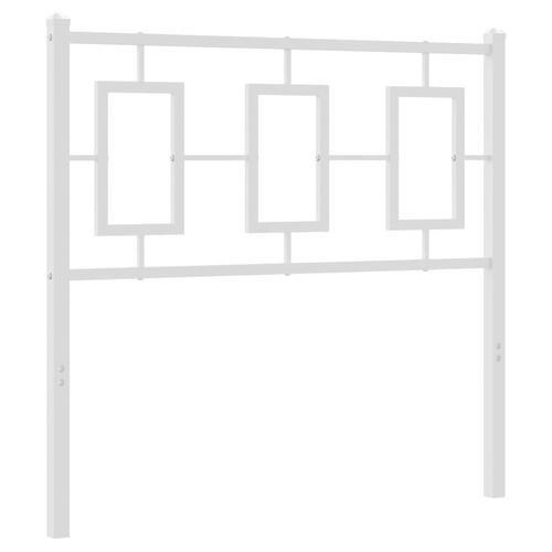 Sengegavl 90 cm metal hvid