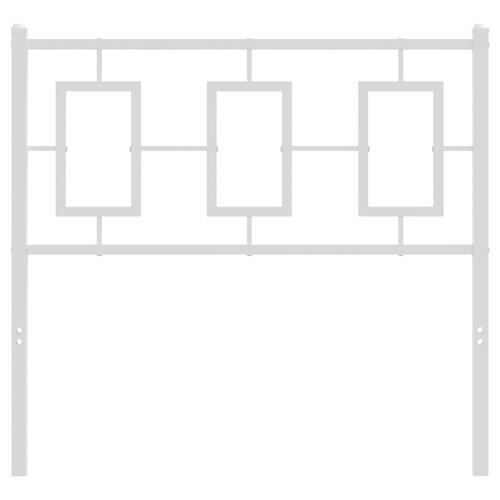 Sengegavl 90 cm metal hvid