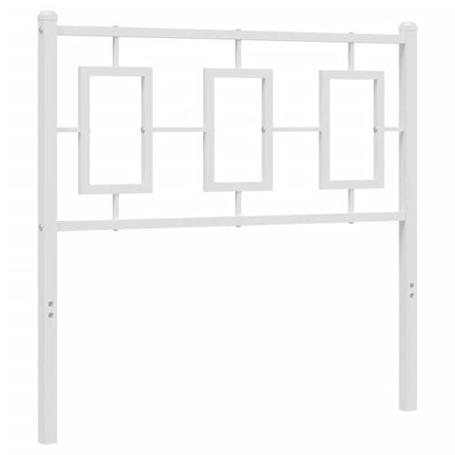Sengegavl 90 cm metal hvid