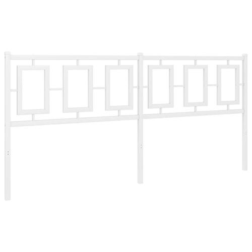 Sengegavl 180 cm metal hvid