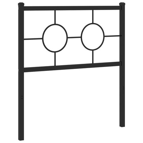 Sengegavl 80 cm metal sort