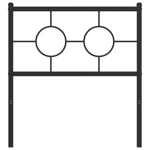 Sengegavl 80 cm metal sort