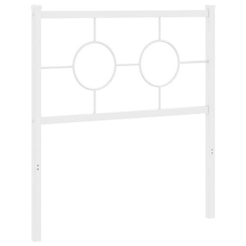 Sengegavl 80 cm metal hvid