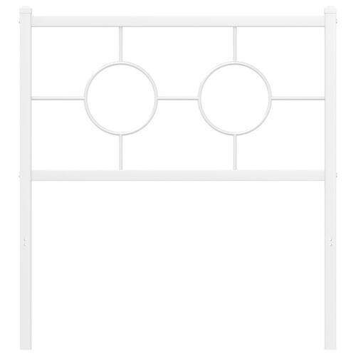 Sengegavl 80 cm metal hvid