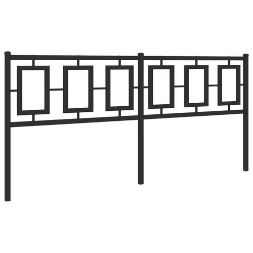 Sengegavl 180 cm metal sort