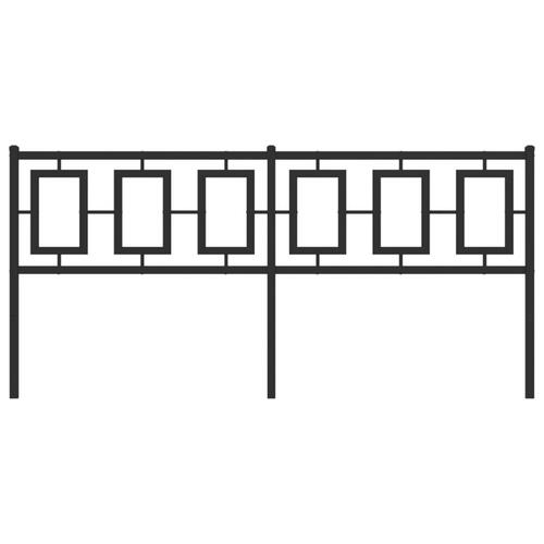 Sengegavl 180 cm metal sort