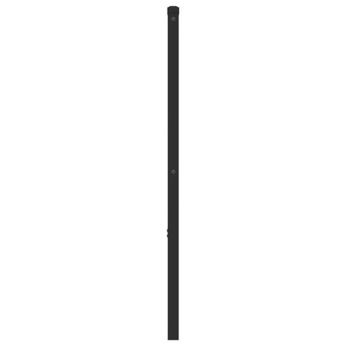Sengegavl 180 cm metal sort