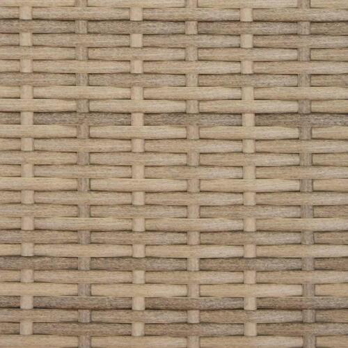 Loungesofa med hynder polyrattan beige