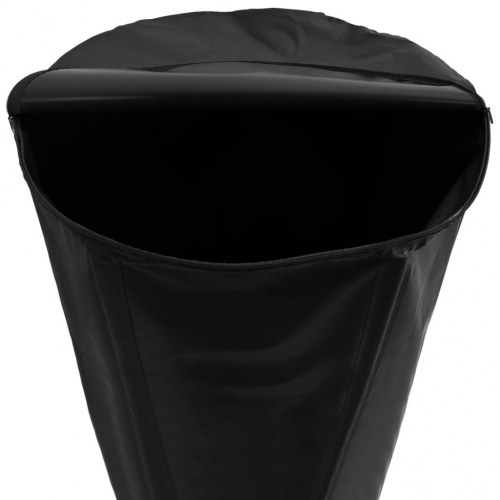 Sammenfoldelig vandtank med hane 1000 l - PVC, sort