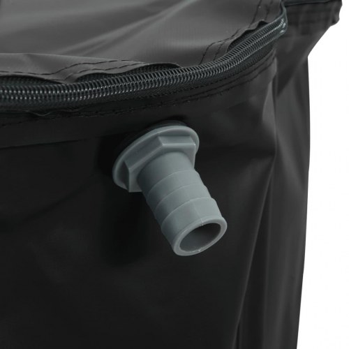 Sammenfoldelig vandtank med hane 1000 l - PVC, sort