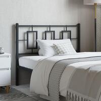 Sengegavl 107 cm metal sort