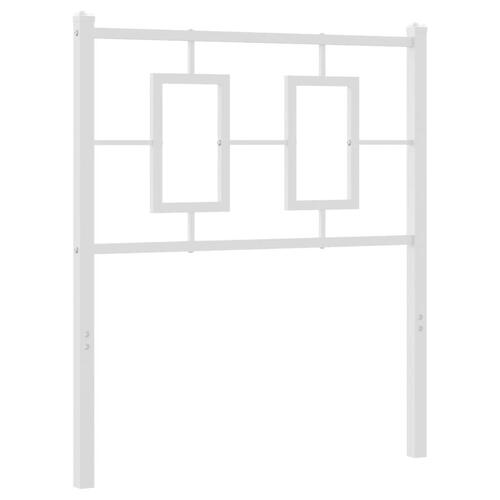 Sengegavl 80 cm metal hvid