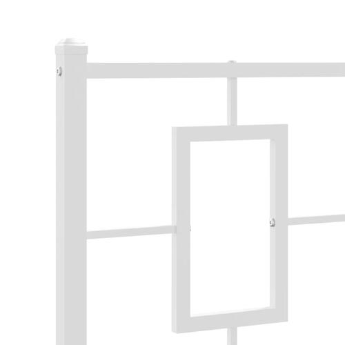 Sengegavl 80 cm metal hvid