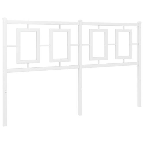 Sengegavl 135 cm metal hvid