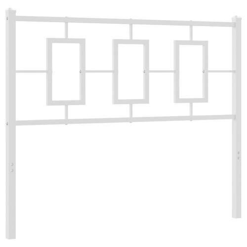 Sengegavl 107 cm metal hvid