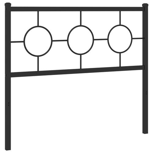 Sengegavl 100 cm metal sort