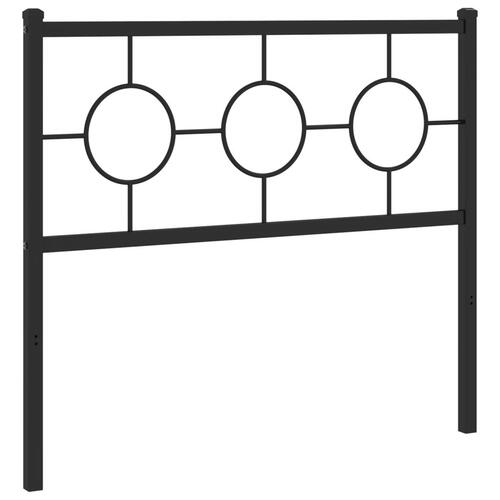 Sengegavl 100 cm metal sort