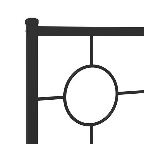 Sengegavl 100 cm metal sort