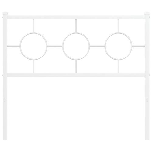 Sengegavl 100 cm metal hvid