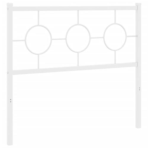 Sengegavl 100 cm metal hvid