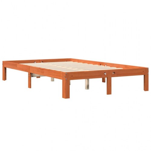 Sengeramme uden madras 120x200 cm massivt fyrretræ gyldenbrun