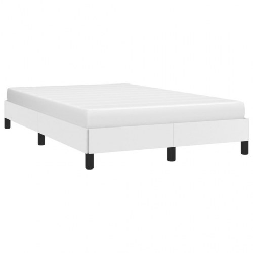 Sengeramme i kunstlæder 120x190 cm - hvid enkeltseng uden madras