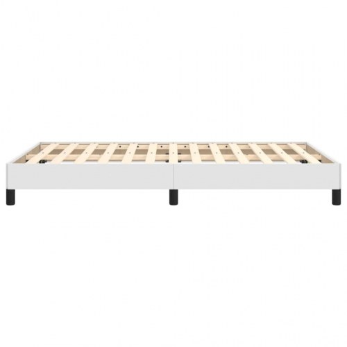 Sengeramme i kunstlæder 120x190 cm - hvid enkeltseng uden madras