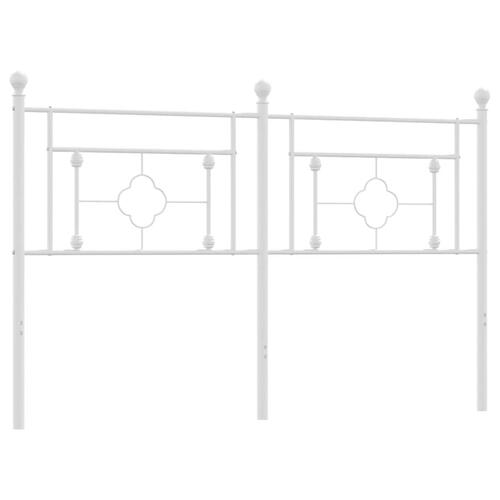 Sengegavl 160 cm metal hvid
