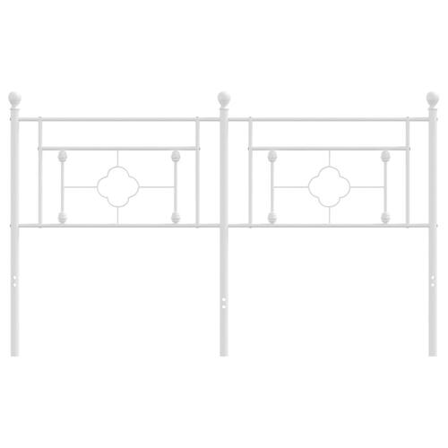 Sengegavl 160 cm metal hvid