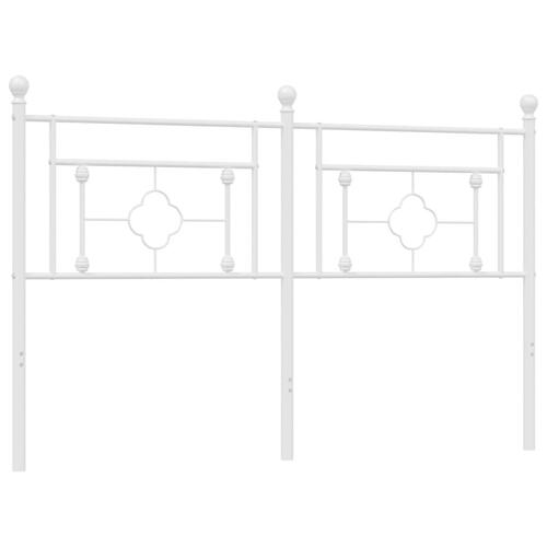 Sengegavl 160 cm metal hvid